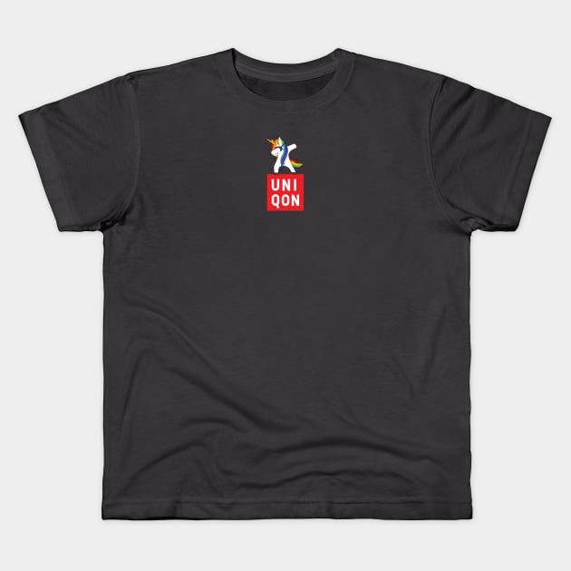 Dabbing Unicorn Kids T-Shirt by Girazan